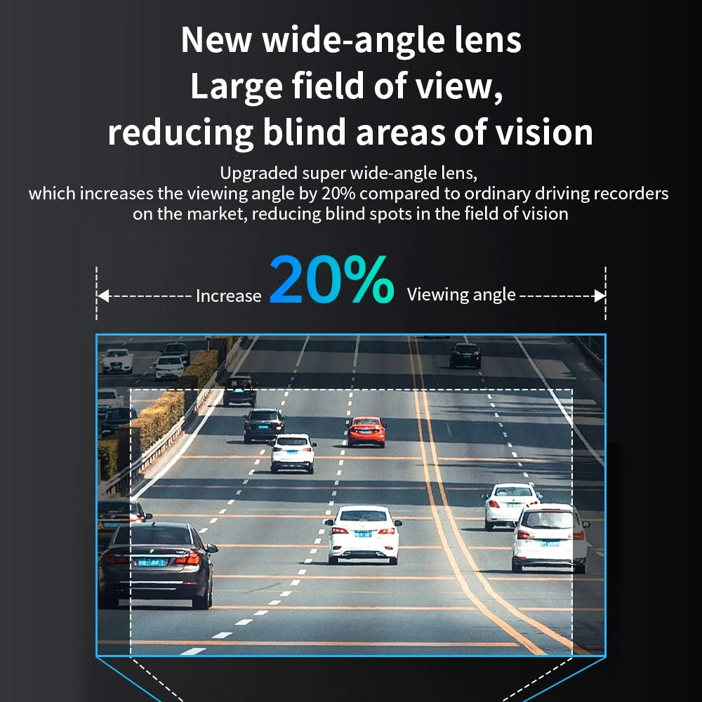 HP Car Recorder F490W 1296P HD Car Camera HD Night Vision Parking Monitoring Car WiFi Car DVR Video Loop Recording