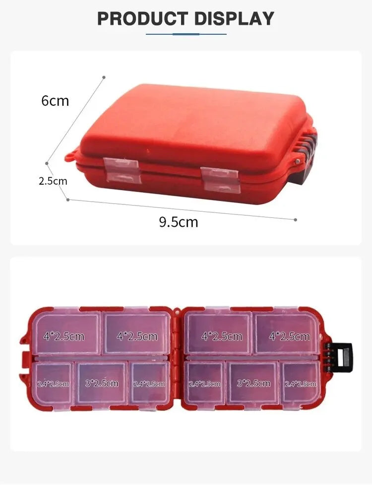 ABS Material Fish Accessories Box 38.5g Bait Box Portable Storage Box OEM and on Stocks 4 Color High Quality