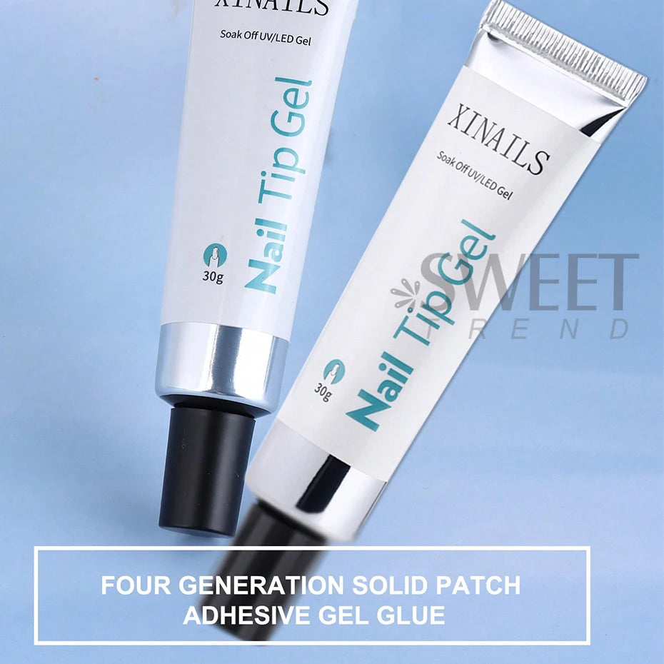 30g Soft Nail Tips Gel Transparent Patch Gel For False Nails Extension Strong Adhesive Tube Tip Glue UV Soak Off Manicure Tools