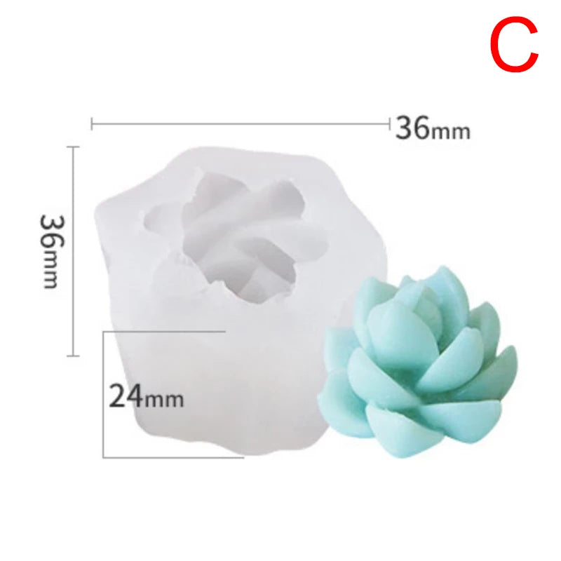 DIY Succulents Cactus Plants Silicone Epoxy Resin Mold Handmade Craft Mould