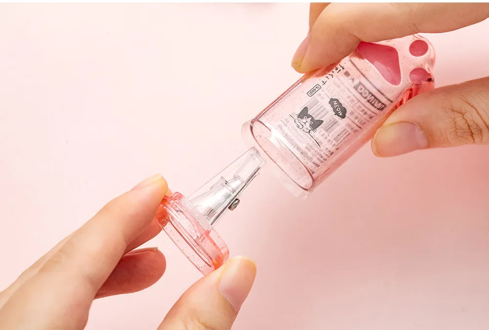 Kawaii Cat Paw Shaped Pencil Sharpener Stationery Kids Gift  Cute School Supplies  Korean Stationery