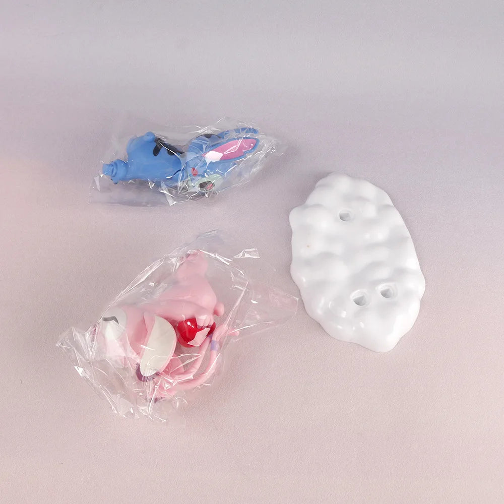 Disney Stitch Lovers Model Doll Angel Kissing Stitch Statue Desktop Display Figurines Ornaments Valentine's Day girlfriend Gifts