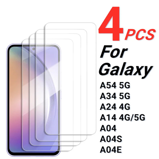 2/4PCS Protector For Tempered Samsung Galaxy A04S A14 A24 A34 A54 5G Full Glue Screen Glass