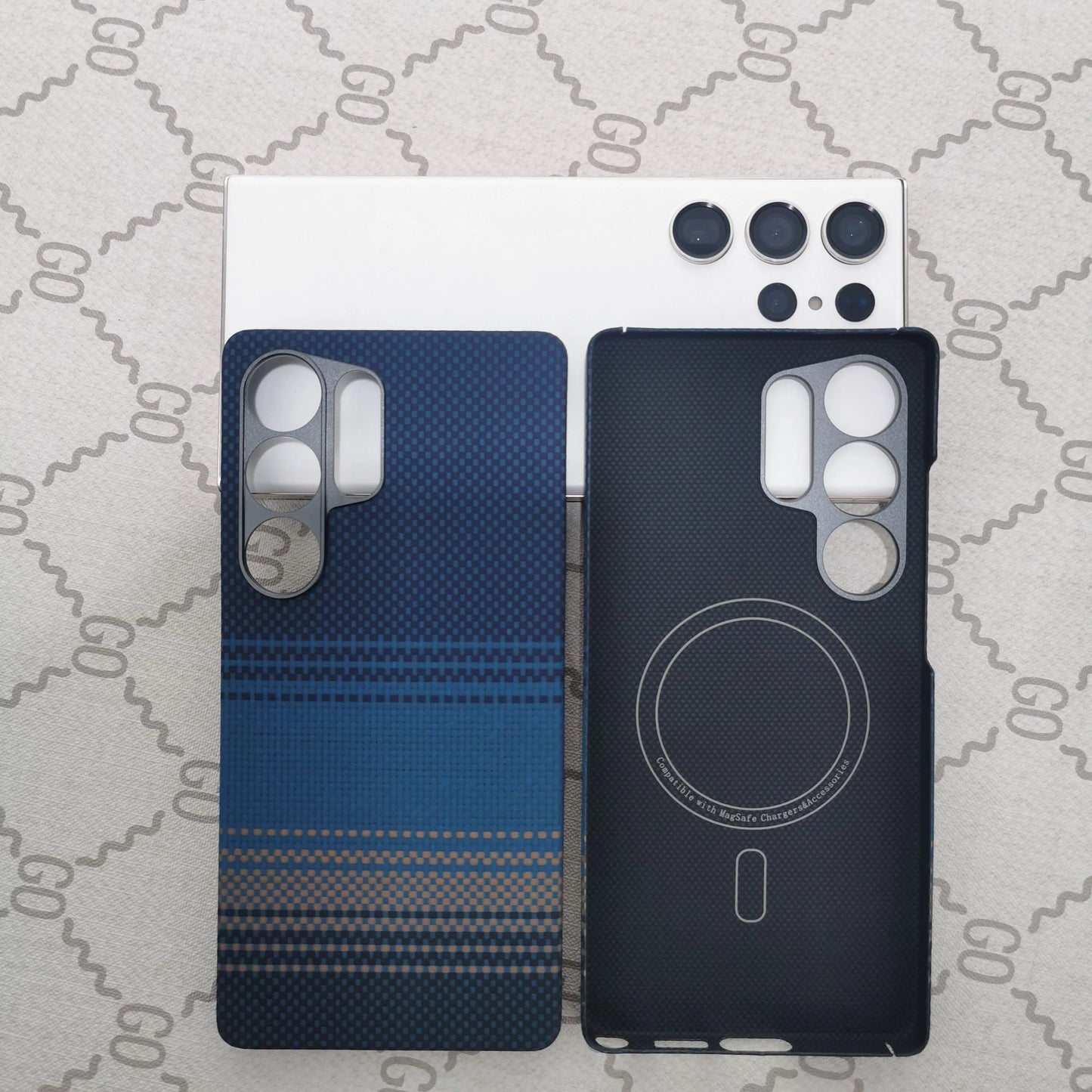 For Samsung Galaxy S25 Ultra Original Feel Ultra-Thin Real Aramid Carbon Fiber Case Built-in Magnetic Wireless Charging