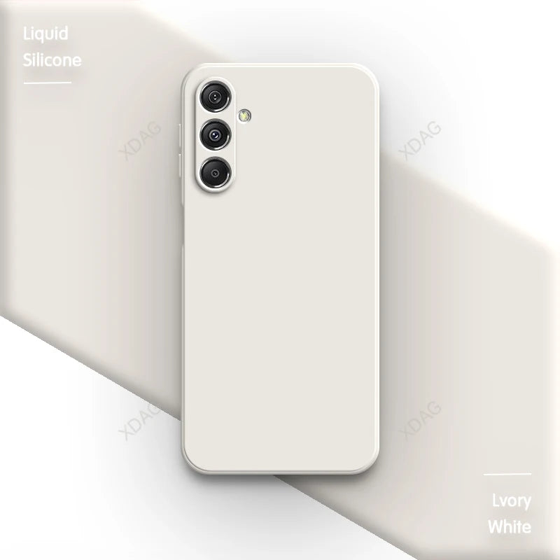 Original Phone Case for Samsung Galaxy M35 5G 6.6" SM-M356B SM-M356B/DS Soft Simple Liquid Silicone Camera Protection Back Cover