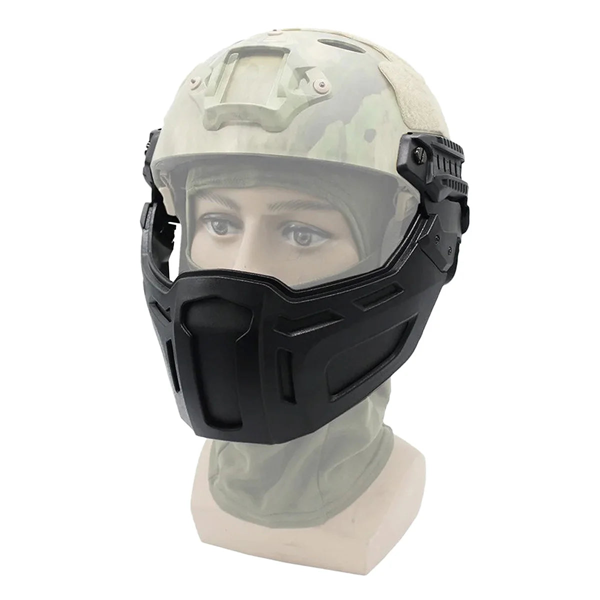 Tactical FAST Helmet Half Face Mask Adjustable Helmet Flip Goggles Hunting Airsoft CS Game Paintball Helmet Accessories Gear
