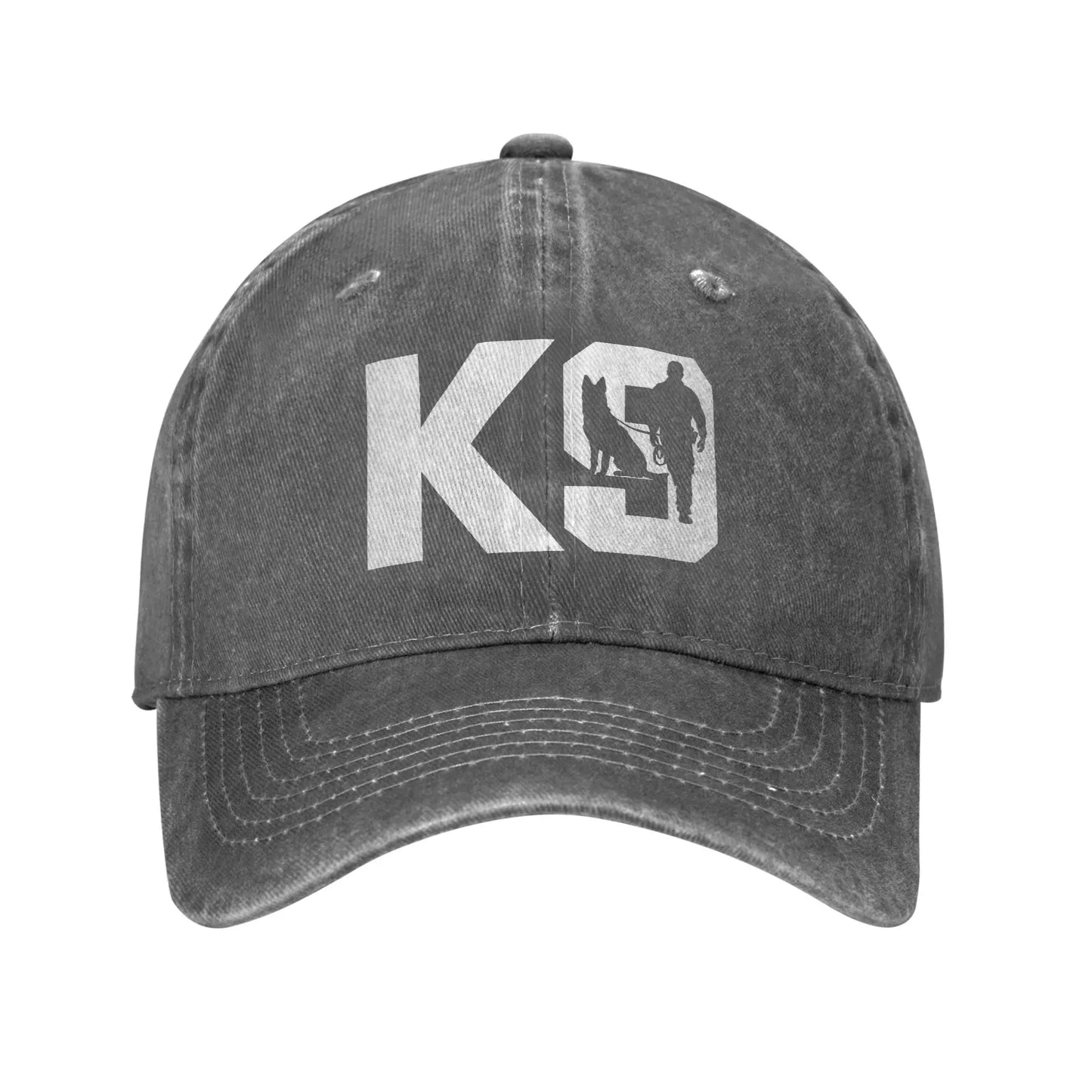K9-Unit-Malinois-Team Handler Men Women Baseball Cap Tactical Police Dog Squad Distressed Denim Hats Vintage Adjustable Headwear
