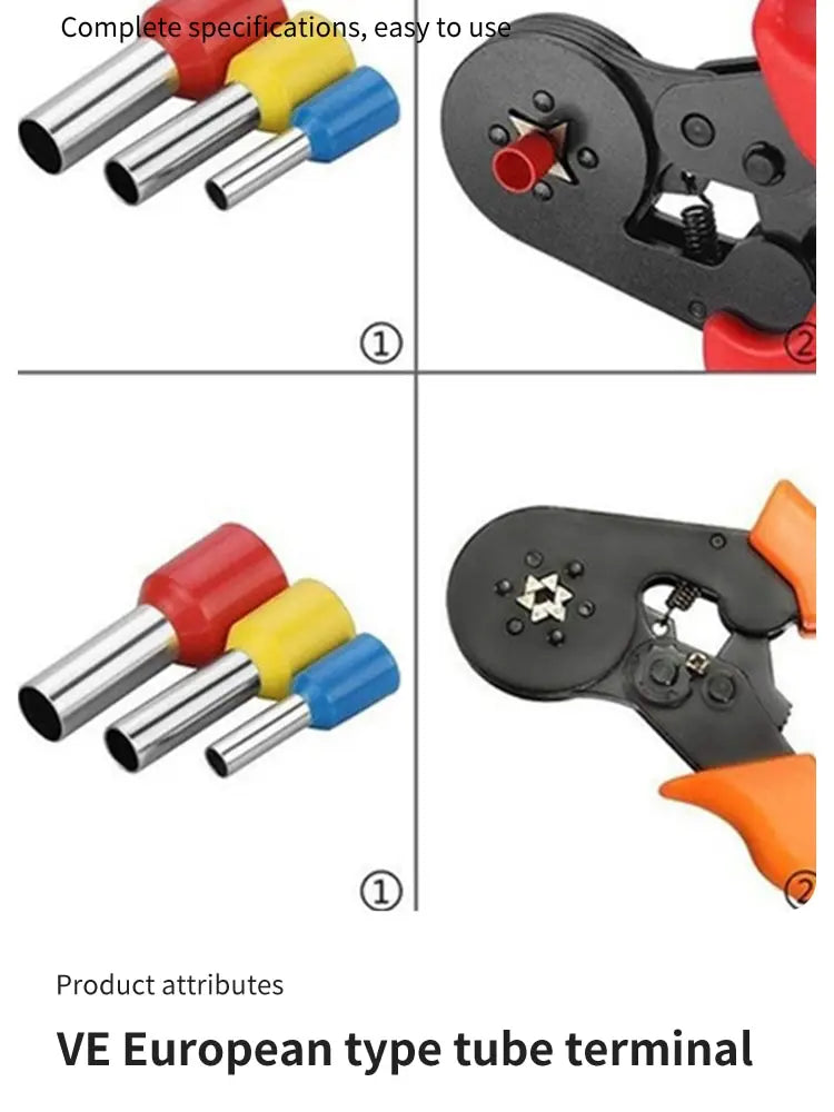 700pcs European Type Tube Terminals Wire Connector Crimper Cable Electrical Pressure Connection Ring Cold Crimp Terminals
