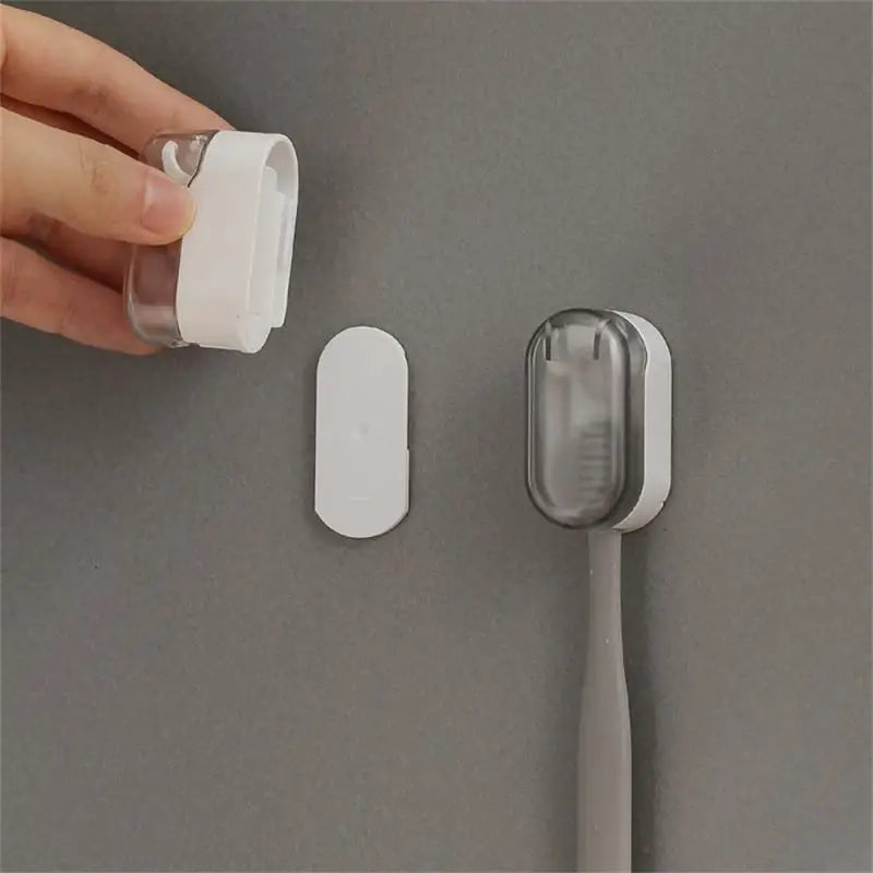 Wall-mounted Toothbrush Holder Bathroom Dust-proof Toothbrush Storage Rack Hanging Storage Household Toothpaste Holder