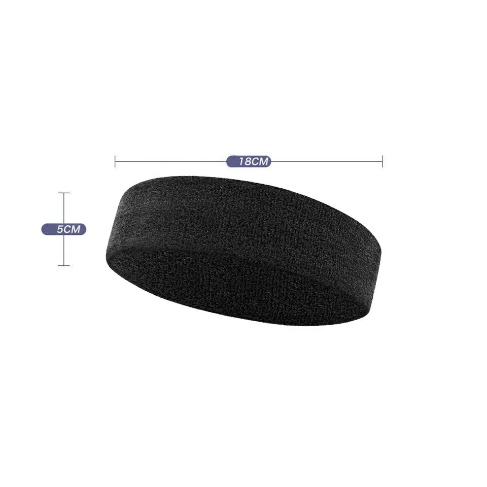 AOLIKES 3PCS Sweatbands Sports Headband - Moisture Wicking Athletic Cotton Terry Cloth Sweatband for Tennis, Basketball, Running