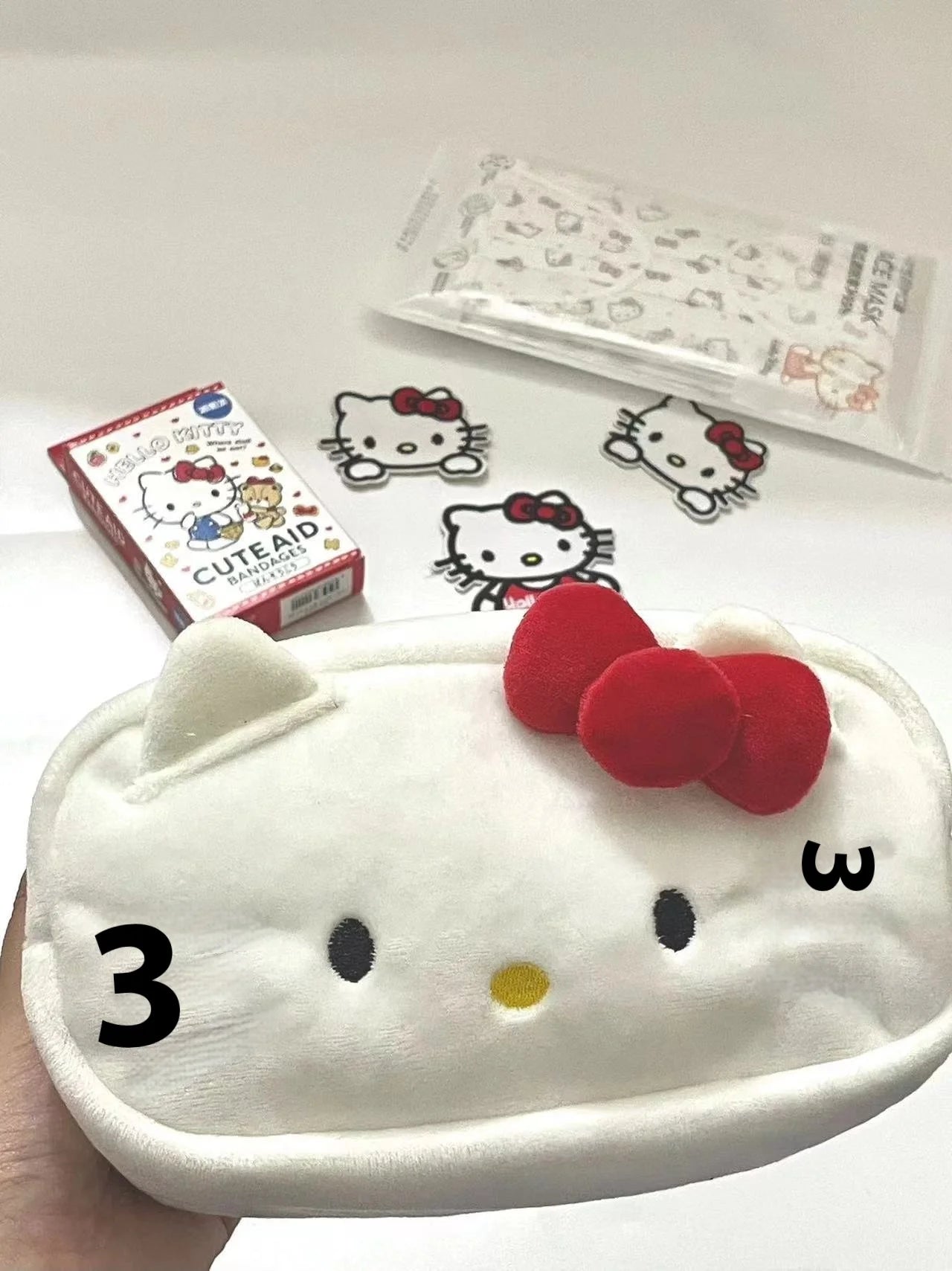 Hot Sale Sanrio Kitty Pen Case Ins Japanese Cartoon Stationery Female Student Large Capacity Pencil Case High Beauty Makeup Bag