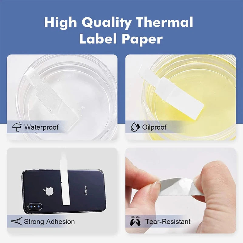 Niimbot B1/B21/B203 Mini Printer Thermal Wire White/ Cable/Color/Round Sticker Self Adhesive Waterproof Sticker