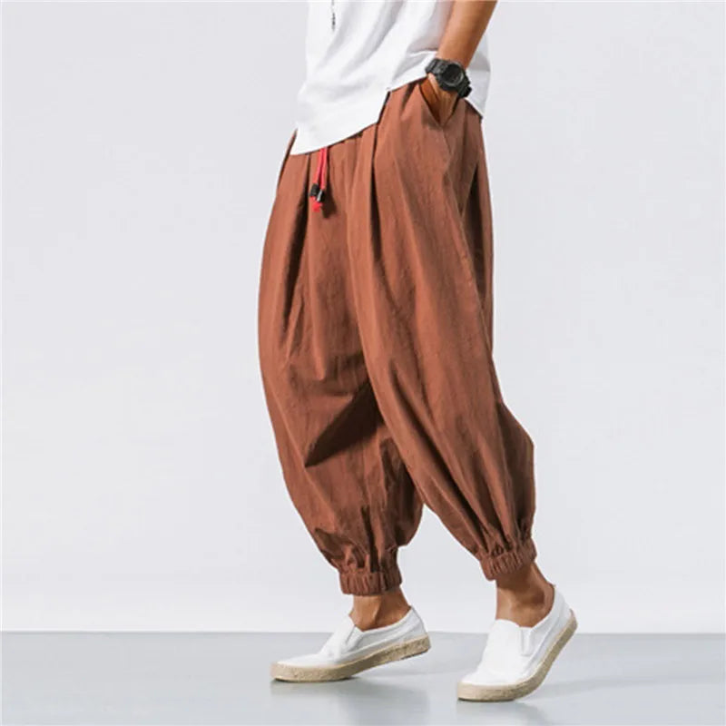 Black Men's Pants Oversized 2024 Men Jogger Harem Trousers Cotton Harajuku Style Casual Male Sweatpants New Streetwear 5XL