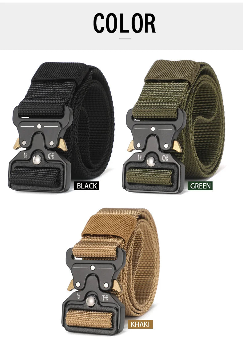 Men Belt Outdoor Hunting Outdoors Belt Multi-Function Buckle Nylon Belt High Quality Canvas Belt