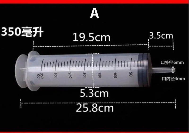 350ml/500ml Pet Animals Feeding Large Capacity Enema Syringe Large Syringe Reusable Pump Measuring with scale Big Syringe