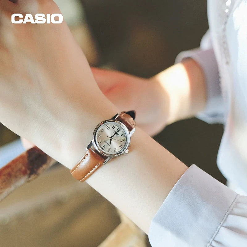 Casio LTP-1094Q Women's Watch Treasure Time Simple Belt Simple Cartoon Vintage Leather Brown Black Watch for Women Women's Watch