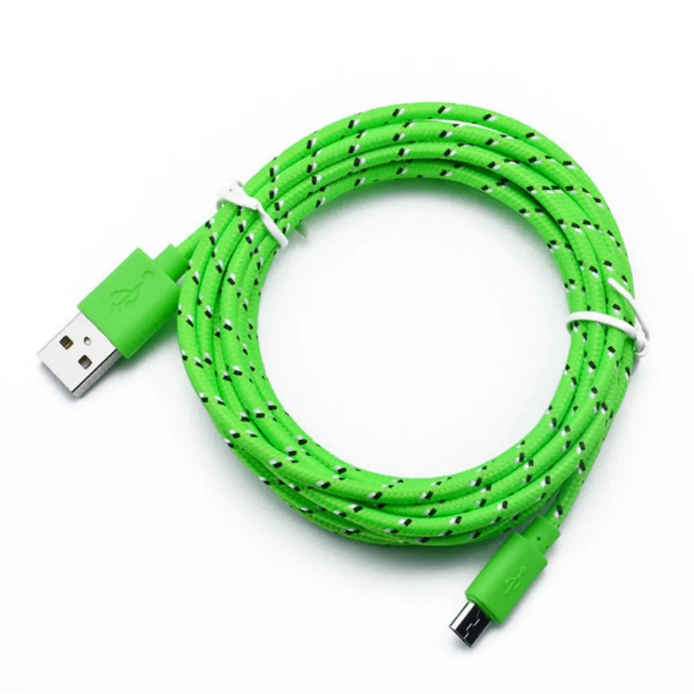 Micro USB Cable 2.4A Fast Charging Mobile Phone Charger Date Cord For Samsung Huawei Xiaomi Micro Nylon Braided Data Sync Cable