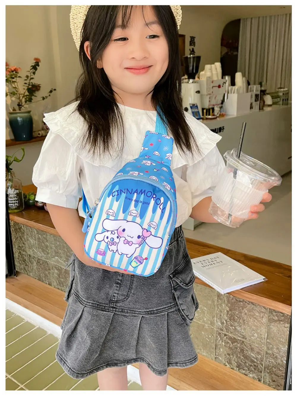 Hello Kitty Children Chest Bag Sanrio figure Kuromi Cute Coin Purse Shoulder Bag Boy Girl Cross Body Bag Fashion Messenger Bag