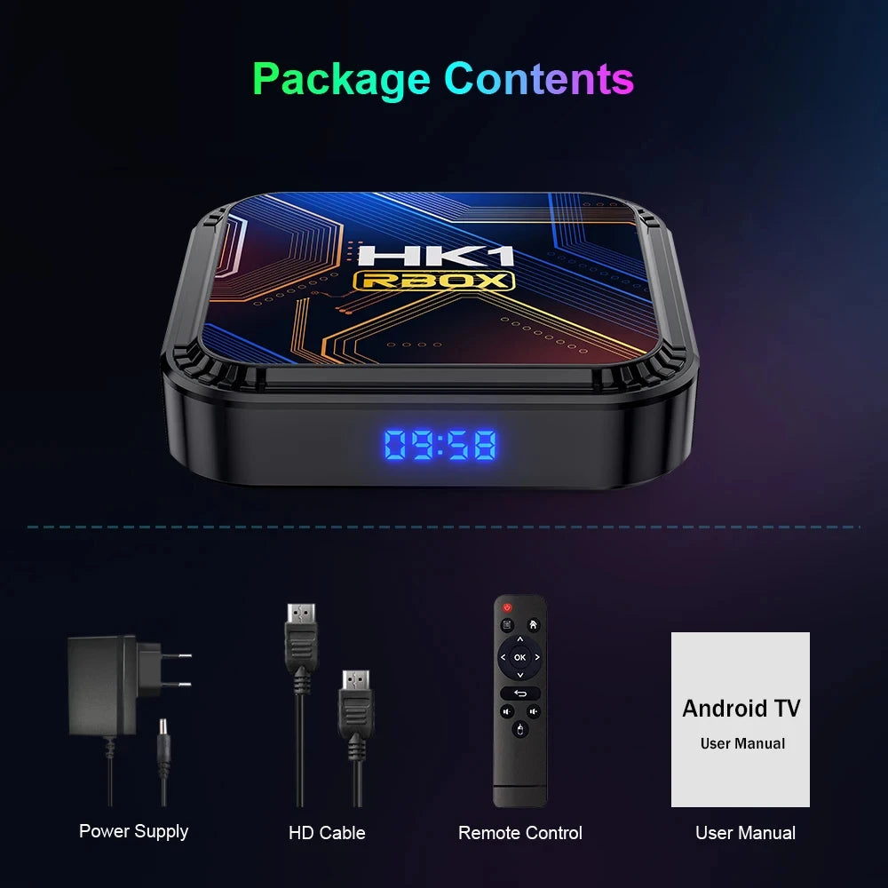 2024 HK1 K8S Tv Box Android 13 RK3528 Quad Core HDR10 8K 2GB16GB Media Player H.265 Iptv Home Theater Streaming Media play Tvbox