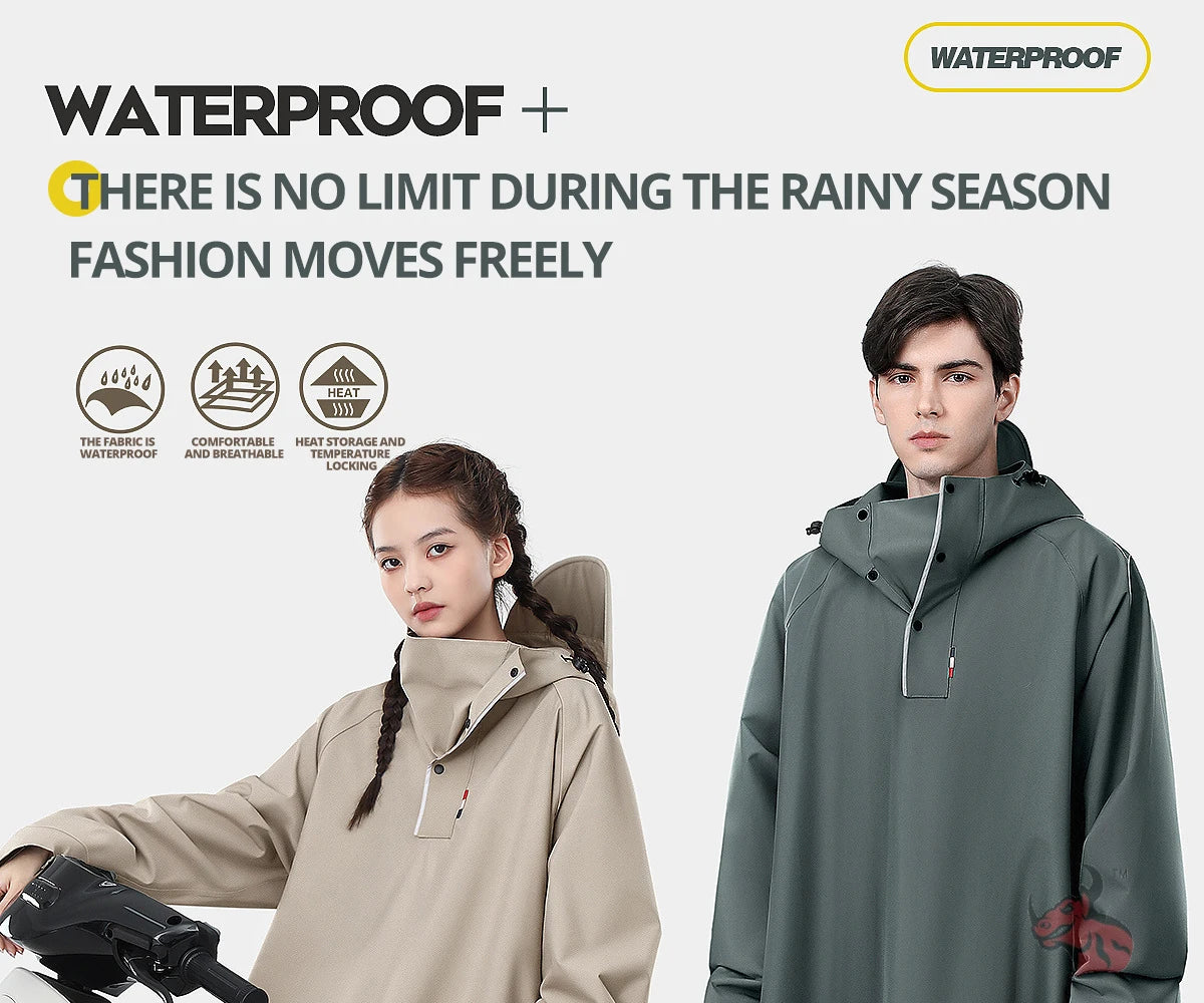 All-Weather Motorcycle Rain Suit Waterproof Windproof Unisex One-Piece Gear For Men Women Motorbike Bike Commuters
