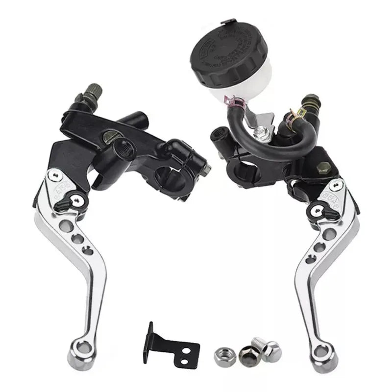 Universal CNC Motorcycle Adjustable Clutch Brake Master Cylinder Reservoir Levers Kit for Yamaha Kawasaki 7/8" 22mm Handlebar