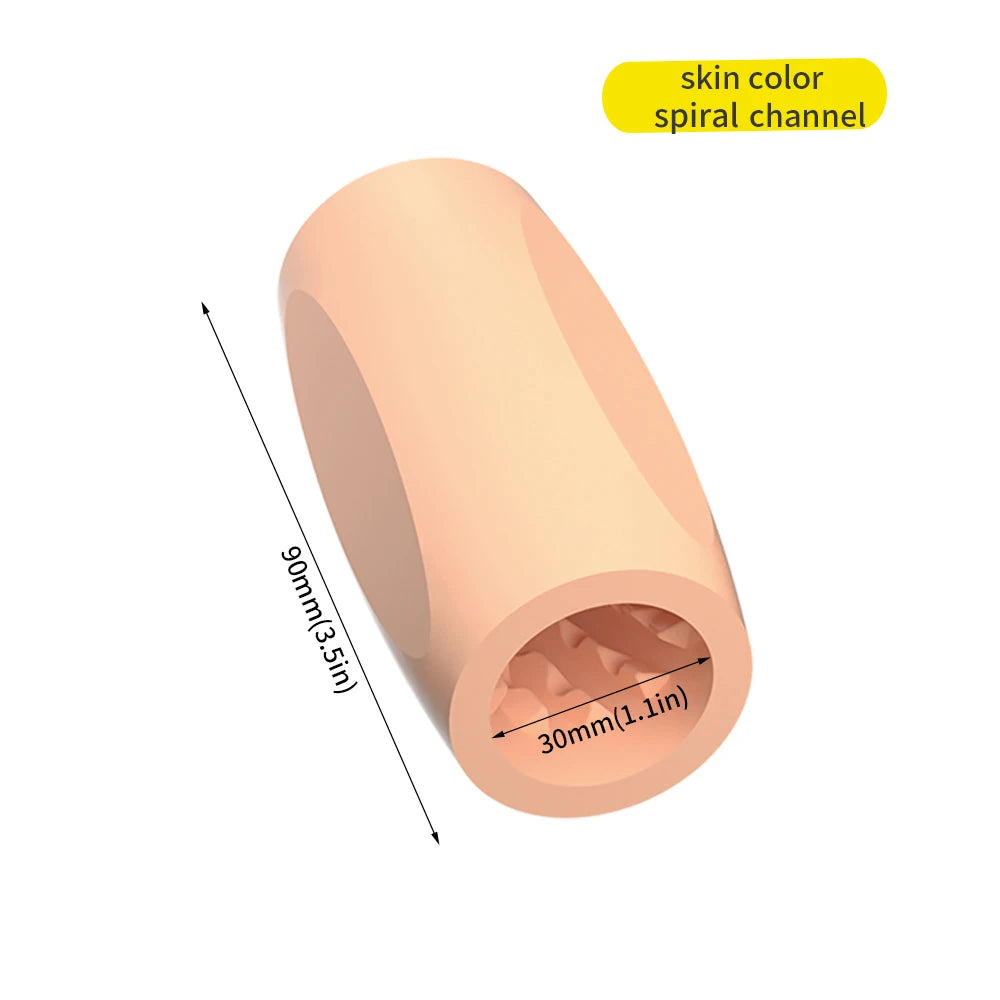 Transparent Male Masturbator Artificial Pussy Vaginal for Men Sucking Penis Pump Portable TPE Sex Toys for Adult Supplies