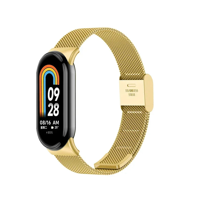 Stainless Steel Strap for Xiaomi Mi 9 8 Band Metal Milanese Bracelet on Mi Band 8 Wristband for Mi Band 9 8 Strap Accessories