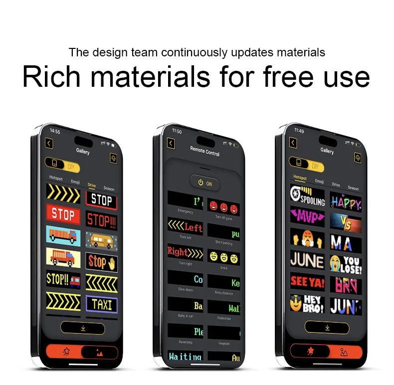 LED Matrix Pixel Panel USB 5V Flexible Addressable RGB Pattern Graffiti Scrolling Text Animation Display Car Shop Bluetooth APP