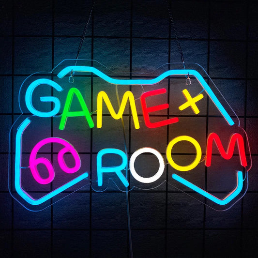 Game Room Neon Sign, Cool Gamepad Icon Usb Power Supply, Used For Bedroom, Club, Game Room, Man Cave Art Decor, Easy To Hang.