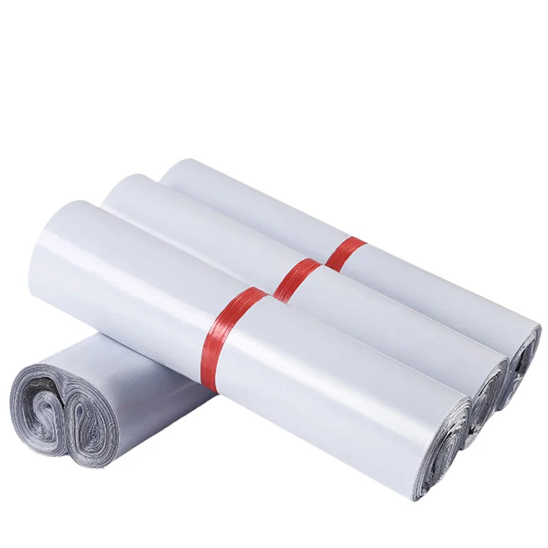 50pcs/Lots White Courier Bag Express Envelope Storage Bags Mail Bag Mailing Bags Self Adhesive Seal Plastic Packaging