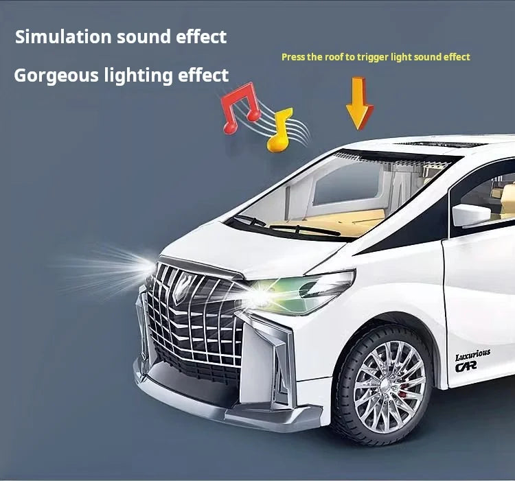 1:32 Children's Inertia Pull-back Car Toy with Lighting Sound Simulation Commercial Car Model Boy Gift Toy Car Kids Holiday Gift