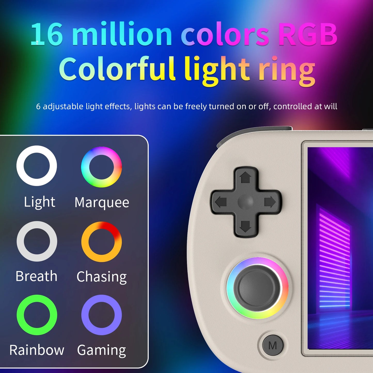 ANBERNIC RG40XX H Handheld Game Console Linux 64-bit System 4.0 inch IPS 3200mAh Retro Video Gaming Console 64G 5000+ Games Gift