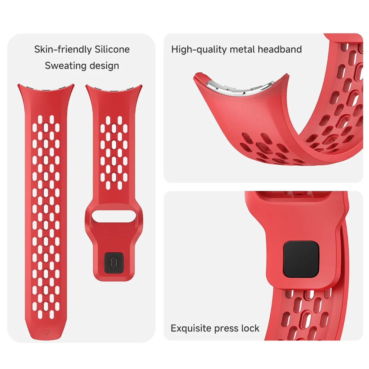 Silicone watch band For Google Pixel Watch3 45mm porous breathable silicone strap sports wristband