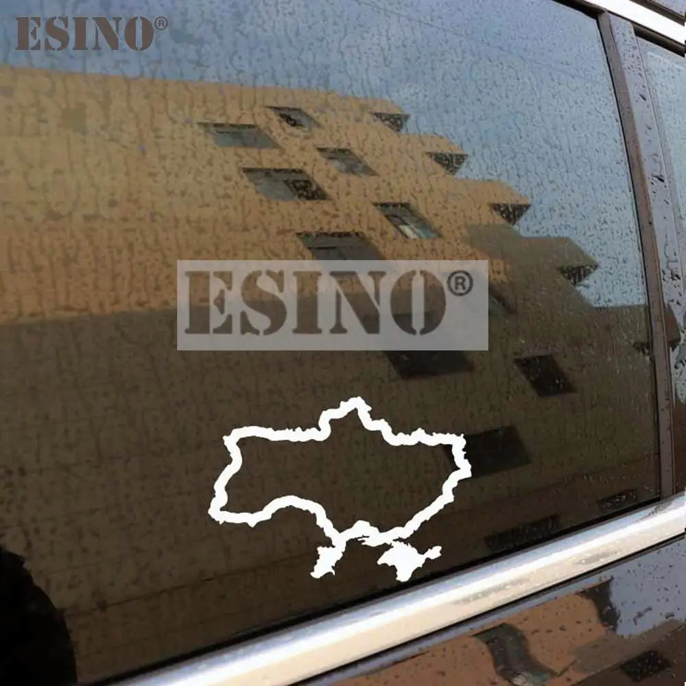 Car Styling Ukraine National Map Country Map PVC Waterproof Sticker Car Bumper Glass Body Creative Pattern Vinyl Decal