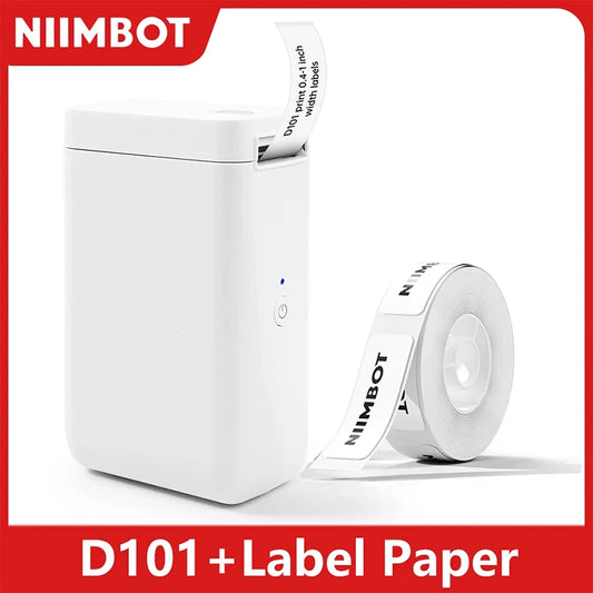 Niimbot D101 Mini Portable Thermal Printer Without Ink Self-Adhesive Label Maker Printer For Stickers Labeller Labeling Machine