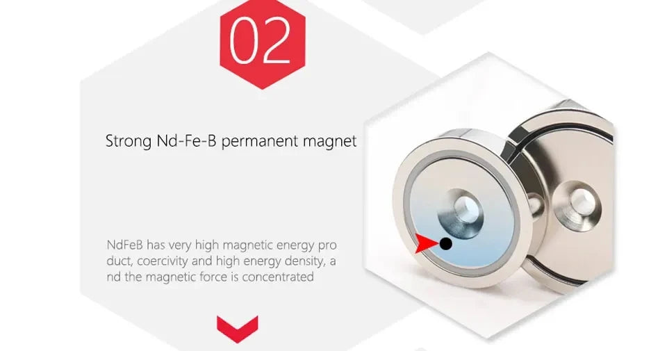 1Pcs Super Strong Cup Magnetic Neodymium Countersunk Hole POT Magnet Strong with Screw for Wall Mounting Round POT Magnets Imans