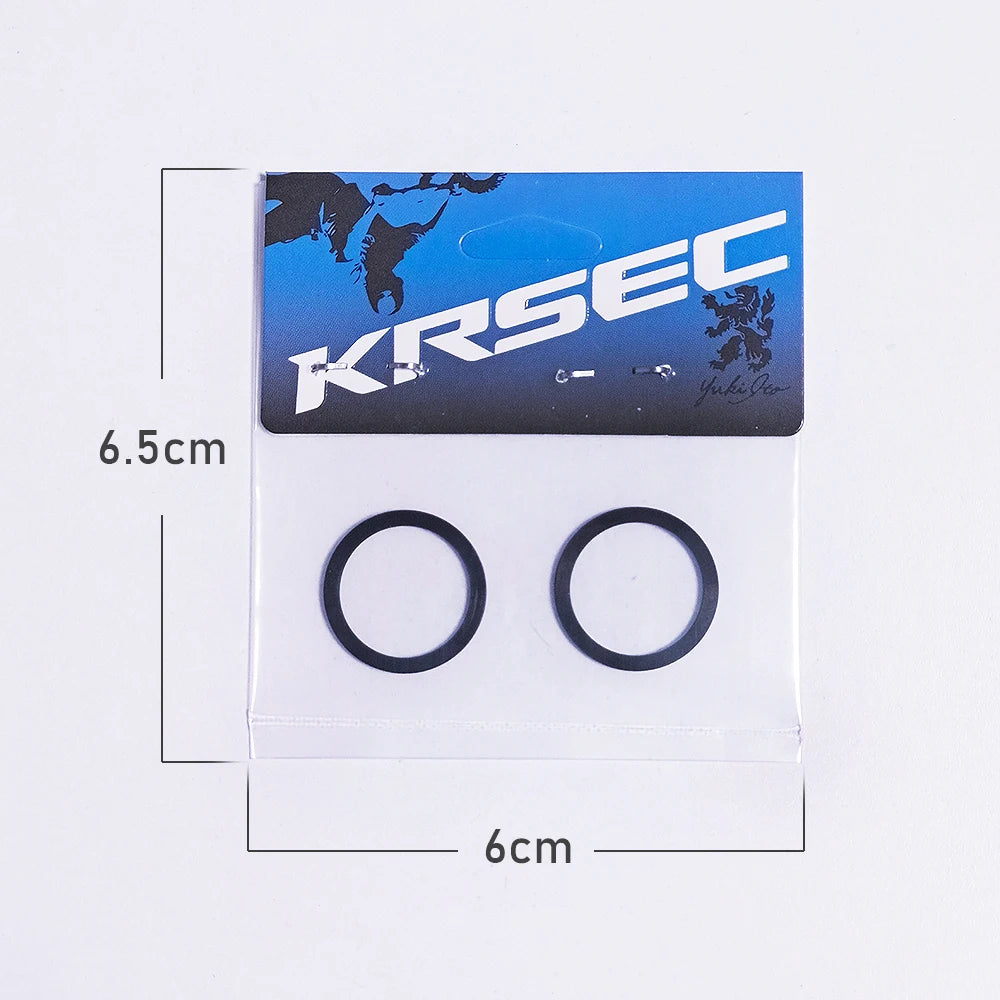 KRSEC 2PCS Bike Titanium Alloy Pedal Washer Spacer Gasket for Mountain Bike Road Bicycle Crank Protection Ring
