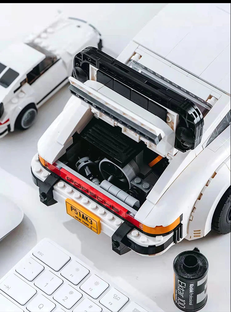 1458 Particle Technical Building Blocks Set 2in1 Race Classic Model  Retro Roadster Toy Adult Boy Assembled Model Christmas Gift