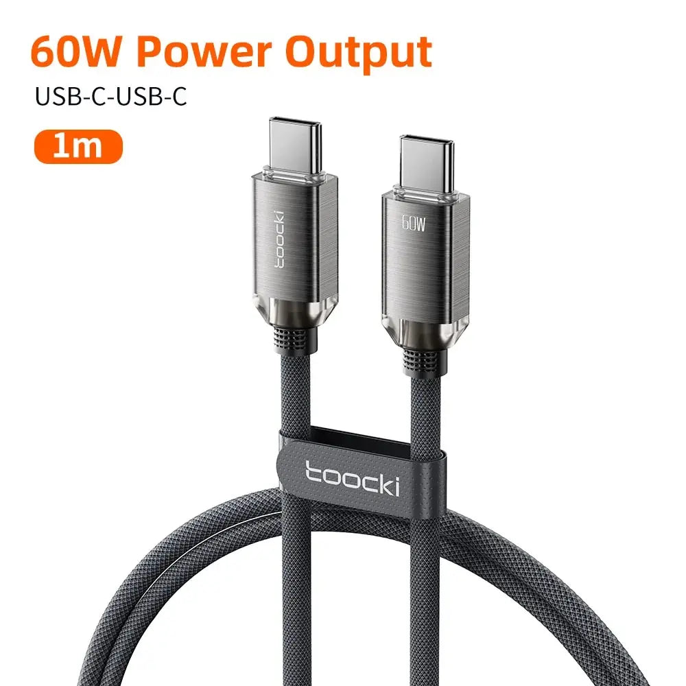 Toocki USB Type C to Type C Cable 100W Fast Charging for iPhone 15 Pro Max MacBook Samsung Galaxy Huawei Xiaomi Oneplus POCO