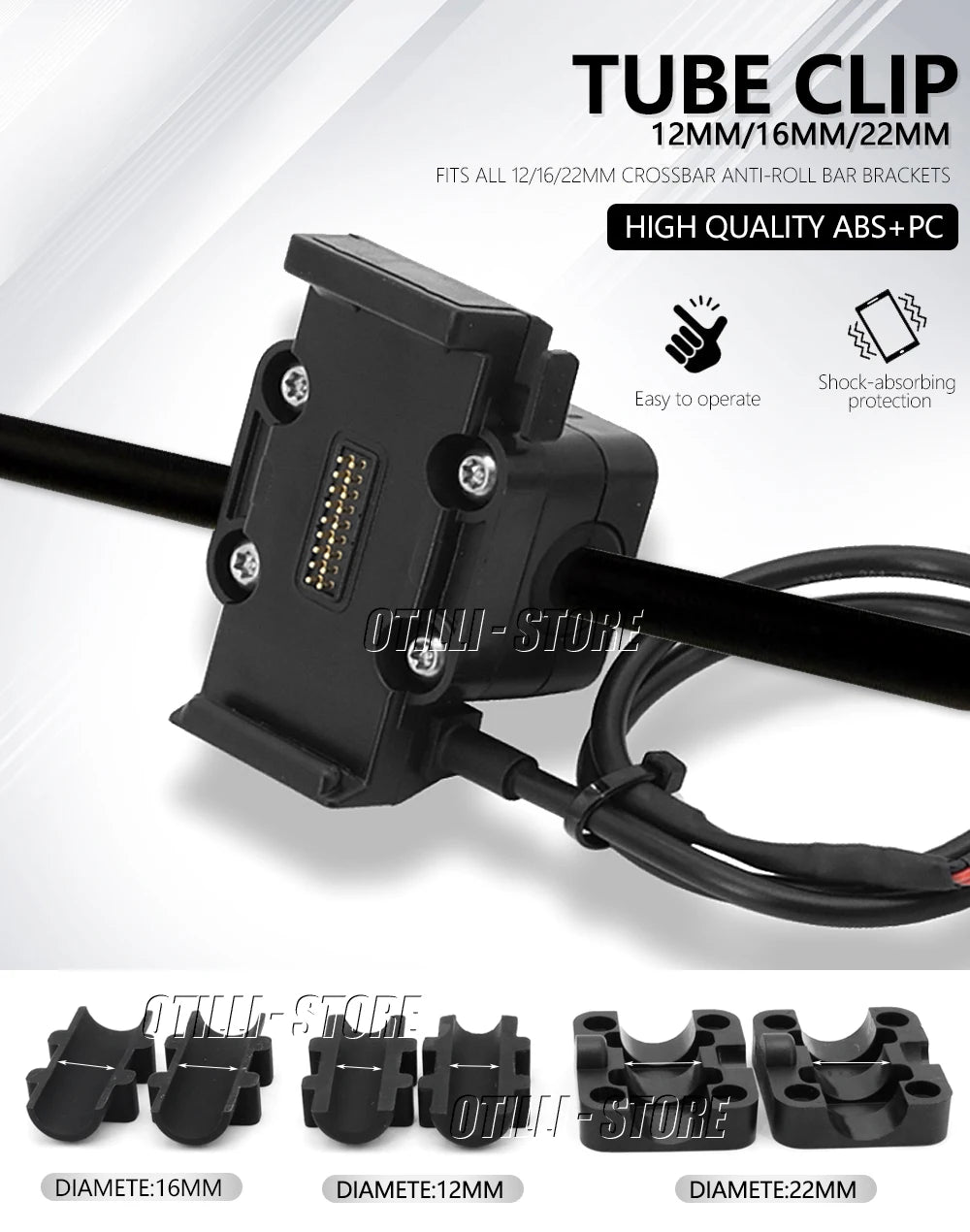 For BMW R1250RT R1200RT Adventure ADV GPS Mobile Phone Holder USB Wireless Charging Original Lossless Cable Base 12/16/22mm Clip