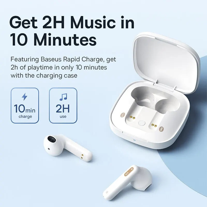 Baseus Bowie E16 Wireless Earphone Bluetooth 5.3 Earphones 30H Long Battery Life IPX4 Waterproof True Wireless Headphone Earbuds