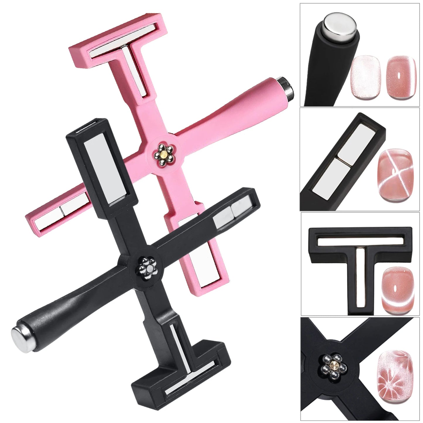5In1 Cat Eye Magnet Multifunctional Cross Cat Eye Magnet For Nail Art Cat Eye Gel Nail Polish Magnet Strong Nail Design Magnet