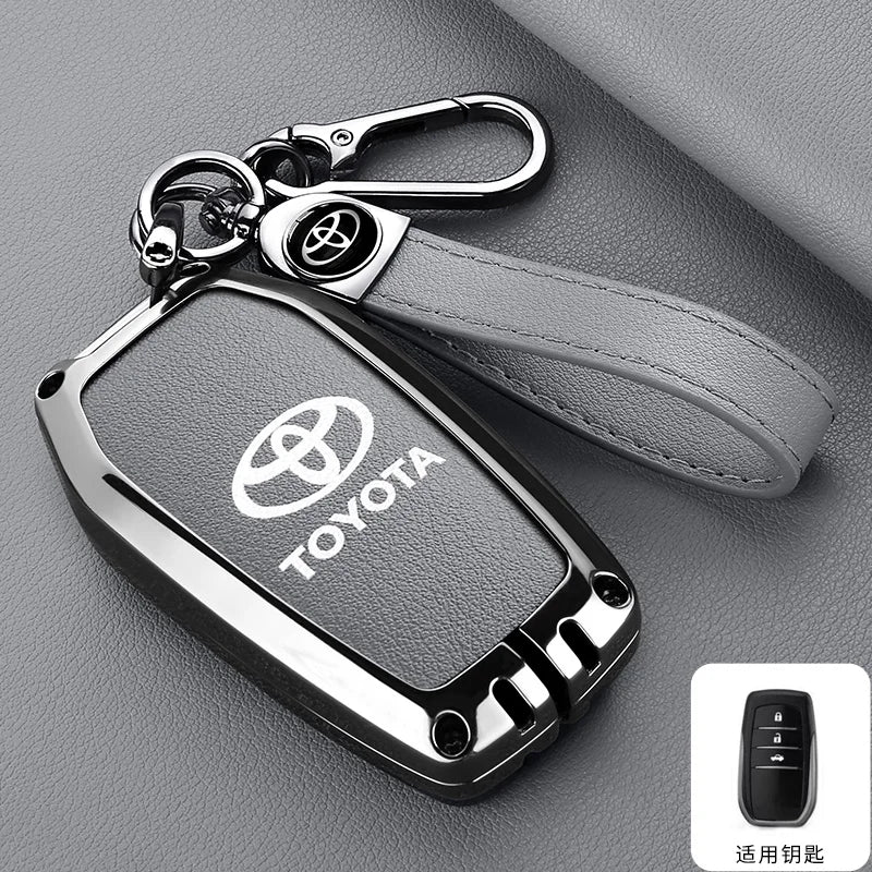 Car Remote Key Case Cover For Toyota CHR Hilux Fortuner Land Cruiser 200 Camry Corolla Crown RAV4 Highland Keychain Accessories