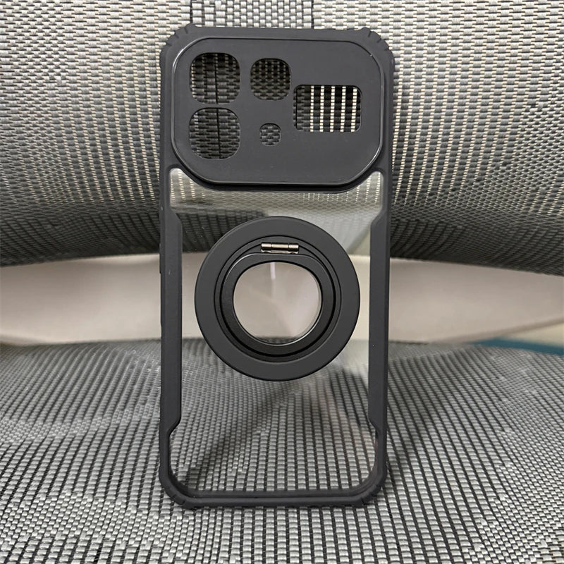 For Infinix Note 60 Pro Case For Note60 Pro 5G For  Magnetic Transparent Holder Ring Cover Acrylic Protect Shell