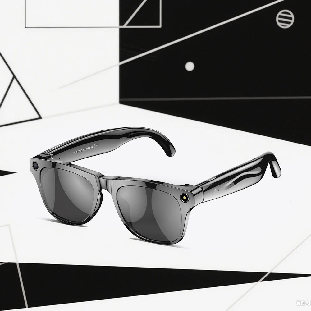 1080P HD AI Smart Glasses Chat GPT 100MP Camera Sunglasses Bluetooth Call 260Mah Battery Voice Assistant Control Smart Glasses