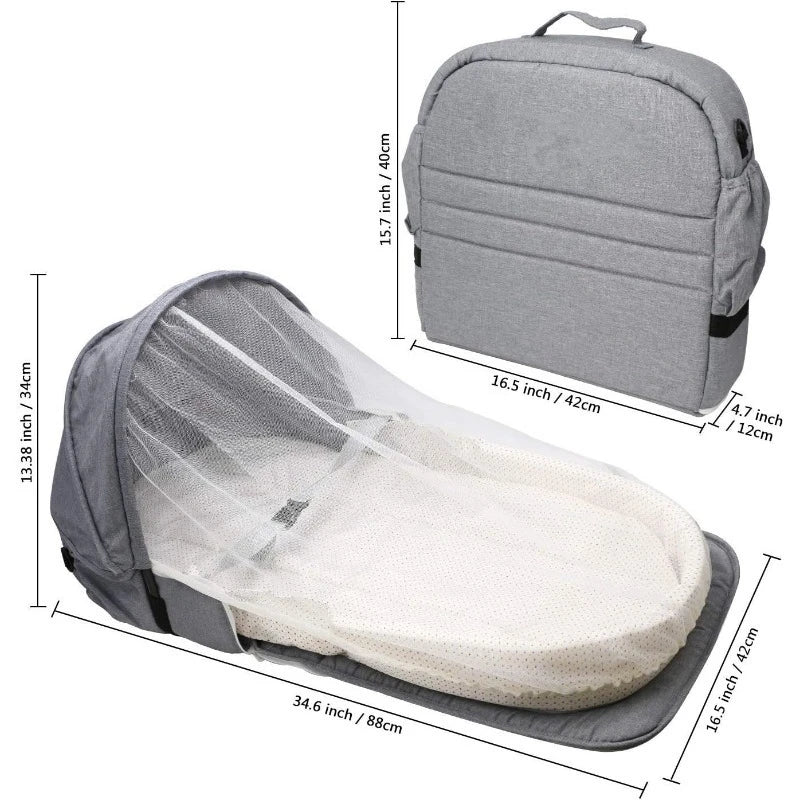 Newborns Cradle Cribs Baby Travel Bed with Net Foldable Baby Nest Mosquito Bassinet Infant Sleeping Bag Newborns Sleeping Nest