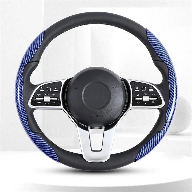 2025 NEW Carbon Fiber Car Steering Wheel Cover Universal Non-Slip 2PCS Steering Wheel Booster Cover Anti-skid Accessories