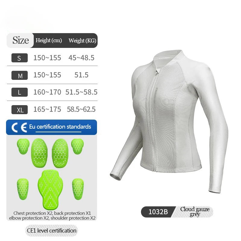 Motorcycle riding suits, all-season mesh breathable, spring and summer women's fitted, anti-drop, quick-drying clothes