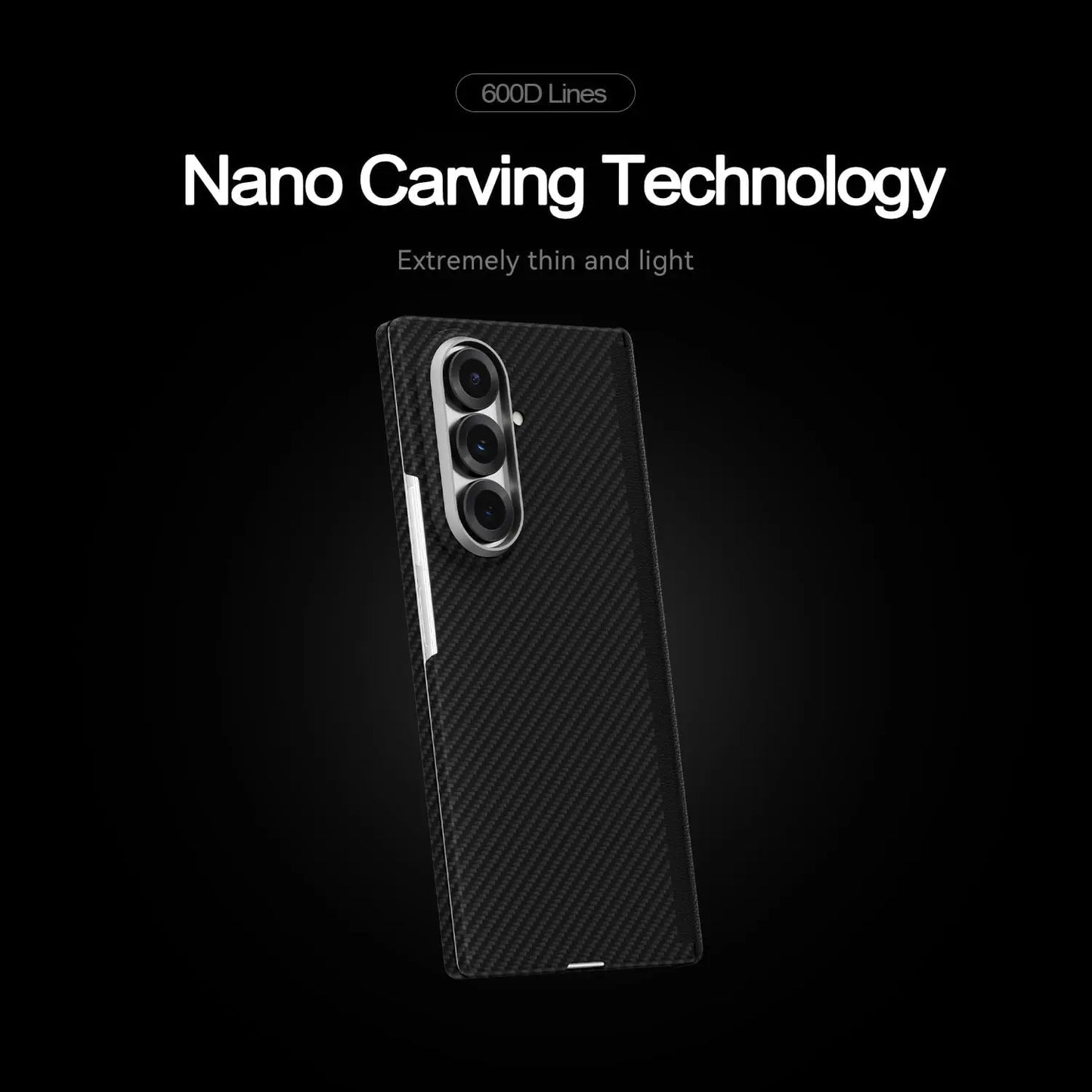 Magnetic MagSafe Case for Samsung Galaxy Z Fold 7 W26 Aramid Carbon Fiber Cover Ultra-Thin Lightweight Armor W26Protective Cover