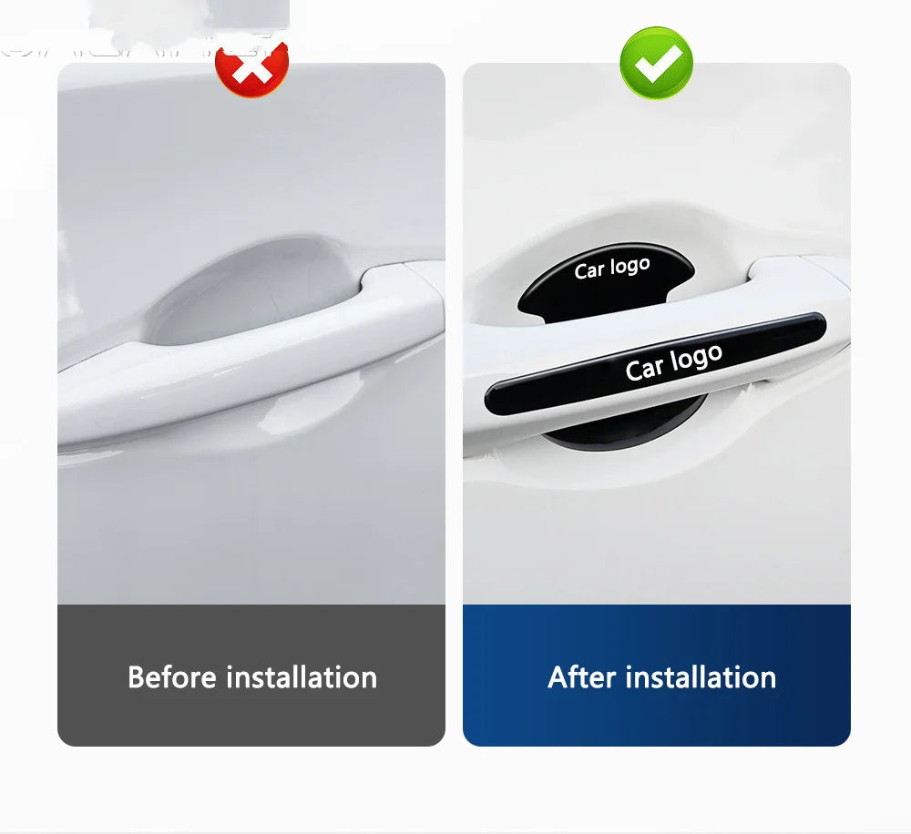 4/8Pcs Car Door Handle Protective Anti-scratch Stickers For Nissan X-trail Qashqai Note Juke Sentra Patrol Almera Navara Leaf
